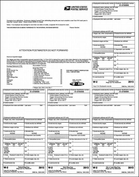 2013 Tax Information Form W 2 Wage And Tax Statement Form 1099