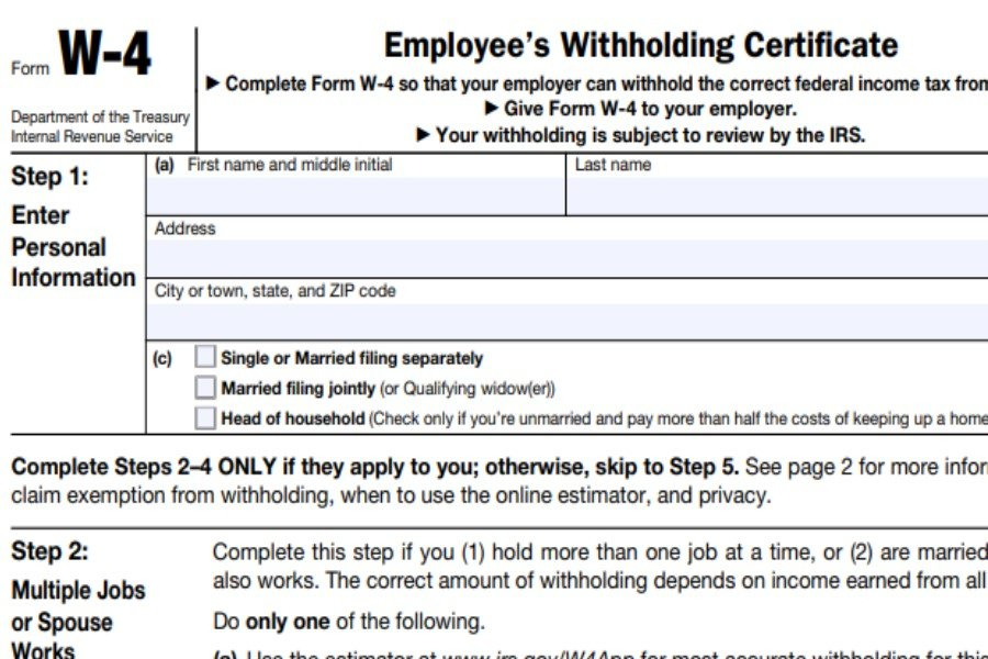 2021 Federal Tax Forms For Employees W4 Form 2021