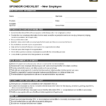 Army New Employee Checklist Templates At Allbusinesstemplates