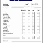 Best Of Employee Evaluation Form Template Word In 2020 Employee