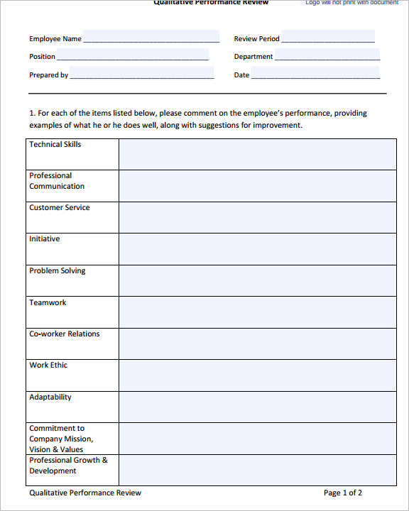 Blank Evaluation Form Template 1 TEMPLATES EXAMPLE TEMPLATES 