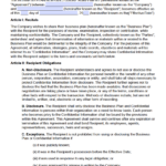 Confidentiality Agreement Sample Pdf