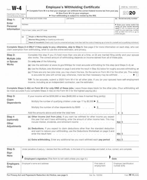 Ct W4 Form 2020 Printable W4 Form 2021