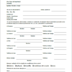 Emergency Contact Form Spanish