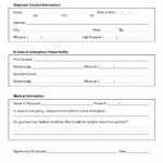 Employee Contact Information Form Peterainsworth