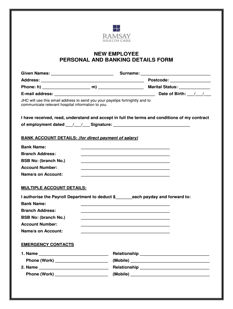 Employee Details Form Fill Online Printable Fillable Blank PdfFiller