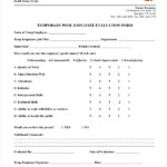 Employee Evaluation Form Example 13 Free Word PDF Documents