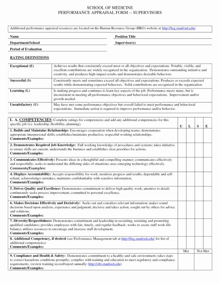 Employee Evaluation Form Template Word Beautiful Employee Performance