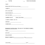 Employee Information Form FREE DOWNLOAD Aashe