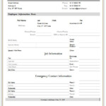 Employee Information Forms Microsoft Word Excel Templates