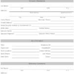 Employee Personal Information Form Letter Template Word Job