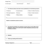 Employee Warning Notice Print Template Work Business Form Employee