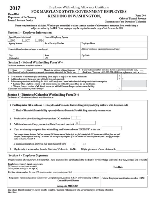 Fillable Form W 4 Employee Withholding Allowance Certificate 