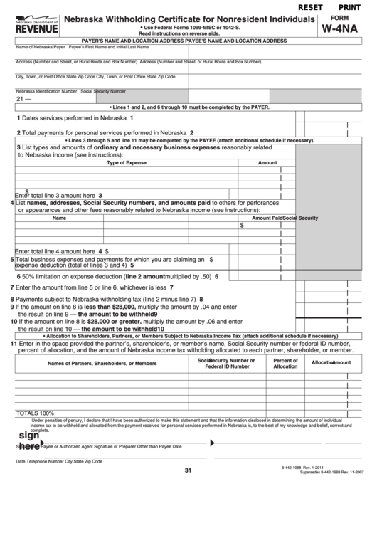 Nebraska Employee Withholding Form 2023 - Employeeform.net