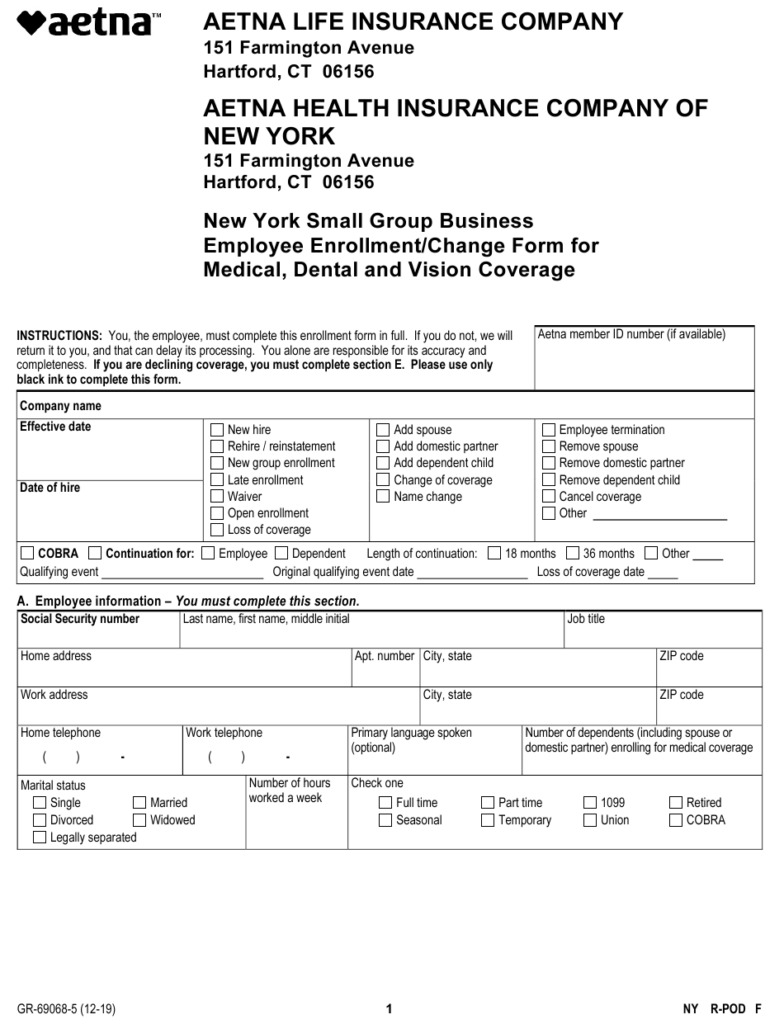 Form GR 69068 5 Download Fillable PDF Or Fill Online New York Small 