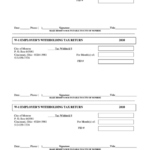 Form W 1 Employer S Withholding Tax Return State Of Ohio 2010