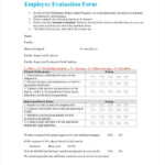 FREE 21 Employee Evaluation Form Samples Templates In PDF MS Word