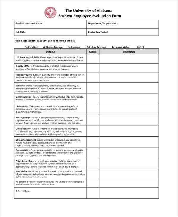 FREE 41 Evaluation Forms In PDF