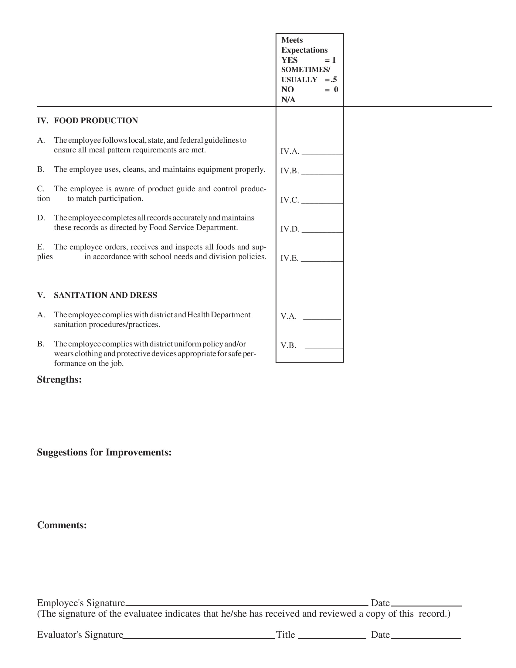 FREE 8 Kitchen Evaluation Forms In PDF MS Word