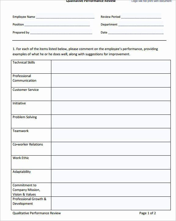 Free Employee Evaluation Forms Printable New 29 Of Performance 