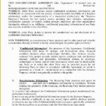 Free Non Disclosure Agreement Template California Of Employee Non