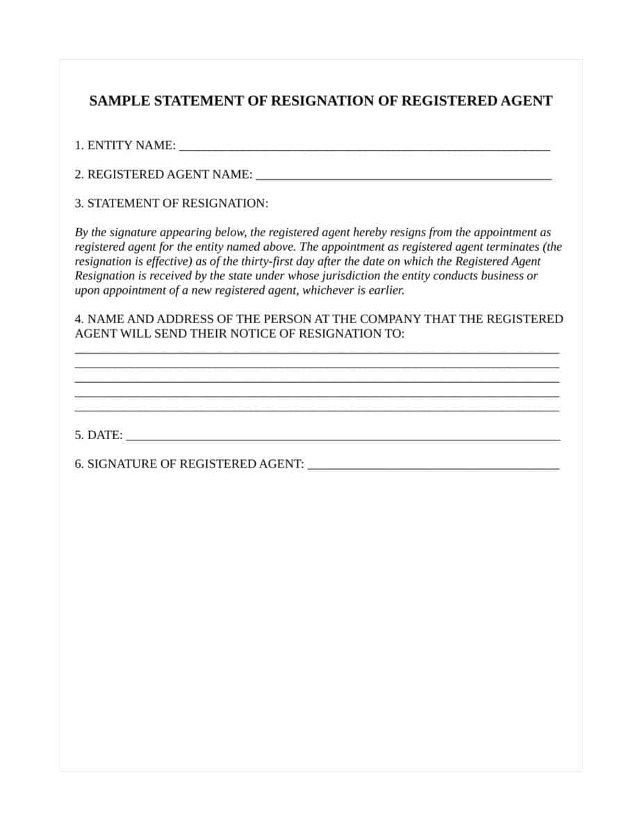 How To Resign As Registered Agent For New Hampshire LLC Or Corporation