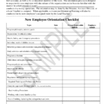 Montana New Employee Orientation Checklist Sample Download Printable