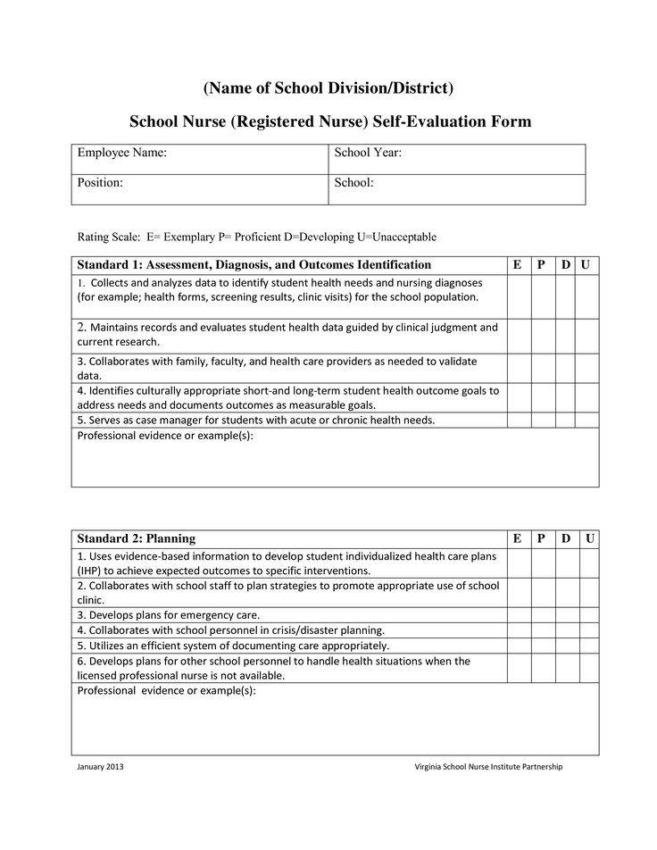 Nurse Self Evaluation Sample How To Create A Nurse Self Evaluation 