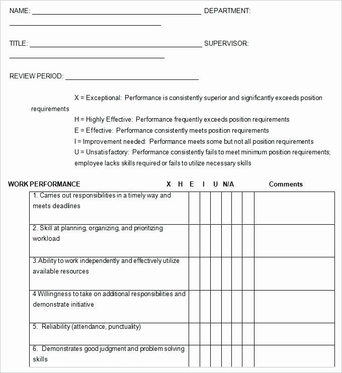 Quarterly Employee Evaluation Form Employeeform Net