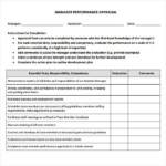 Restaurant Manager Evaluation Form Evaluation Evaluation Form