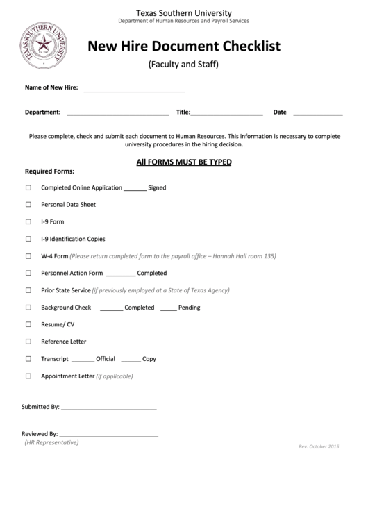 Top 8 Texas Employer New Hire Reporting Form Templates Free To Download 