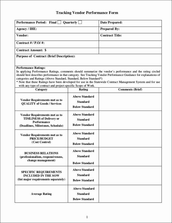 Vendor Evaluation Form New 9 Vendor Evaluation Form Samples Templates 