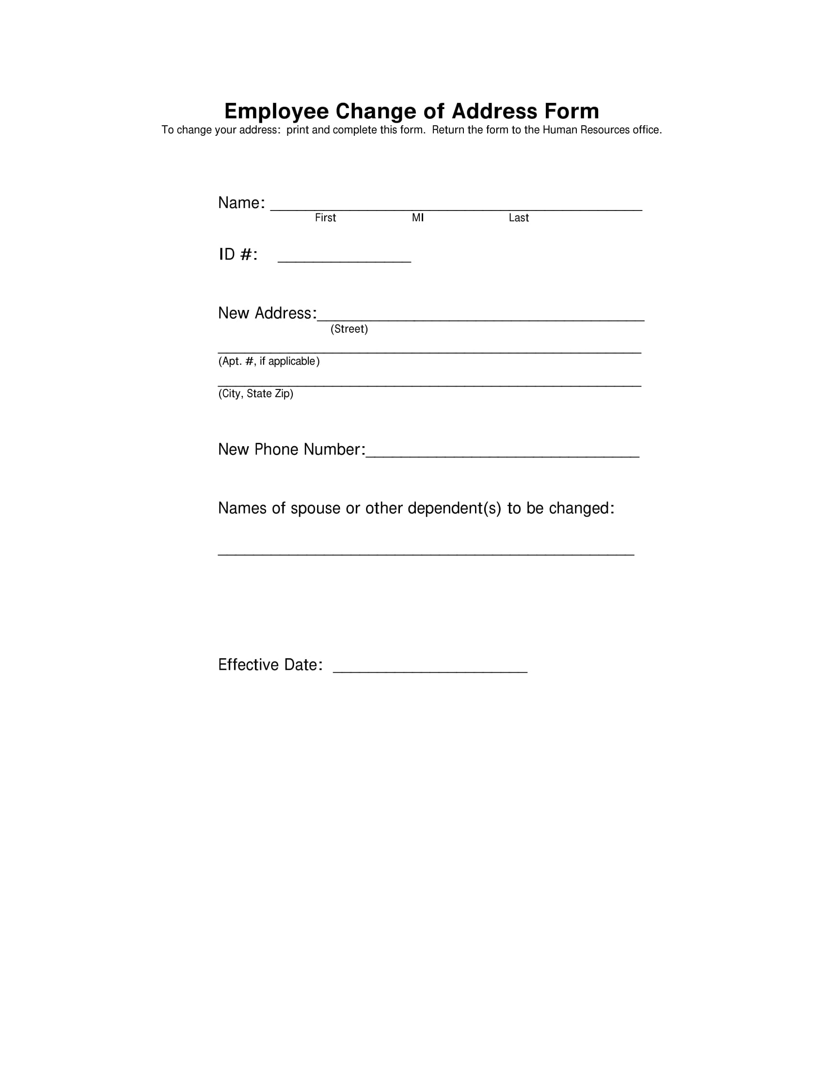 24 Examples Of HR Forms PDF Word Examples