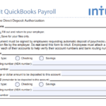 7 Quickbooks Direct Deposit Form Free Download Word PDF