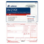 Adams W 2 Tax Forms Kit W Tax Forms Helper Online 2017 40 Pk