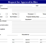 Approval To Hire Request Template My Excel Templates