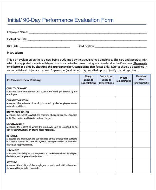 AZ Photos Employee Performance Review Form Short Office Templates 