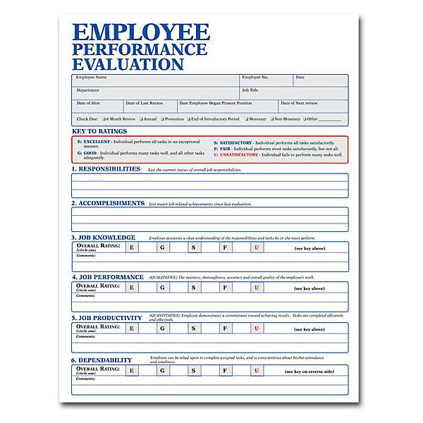 Doc Sample With Images Evaluation Employee Employee Evaluation Form