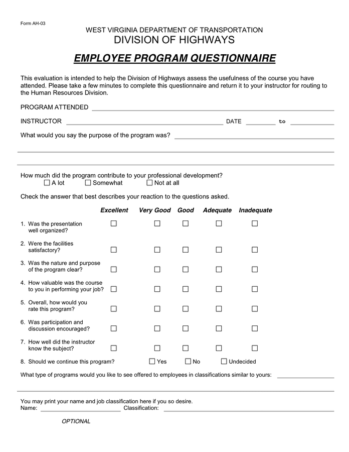 Employee Evaluation Form In Word And Pdf Formats