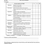 Employee Evaluation Form Template Word Addictionary