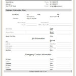 Employee Information Forms For MS WORD EXCEL Word Excel Templates