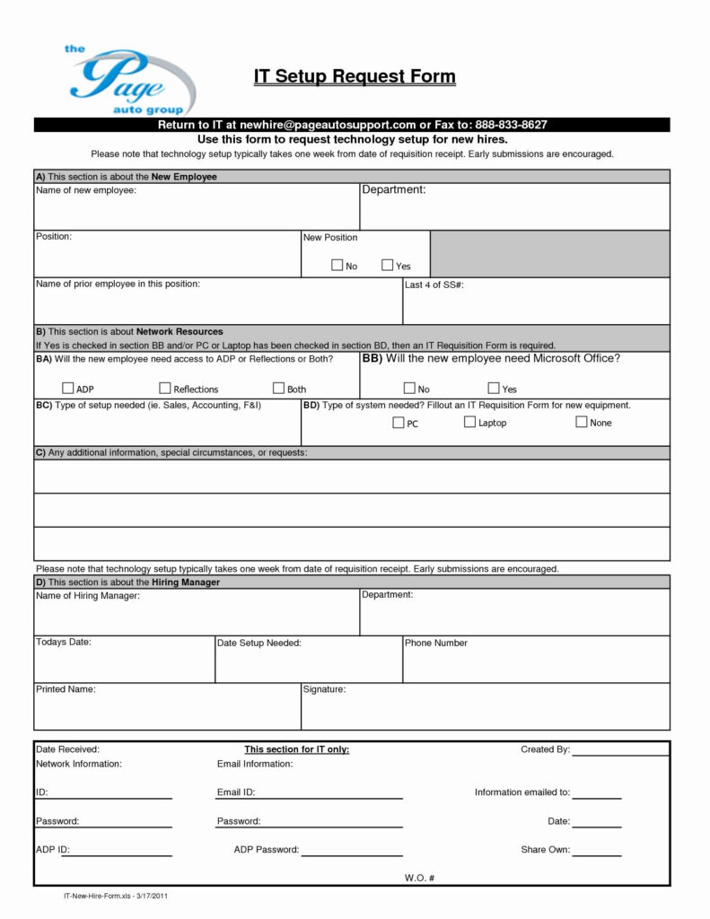 Employee Requisition Form Template Best Of Best S Of New Hire 