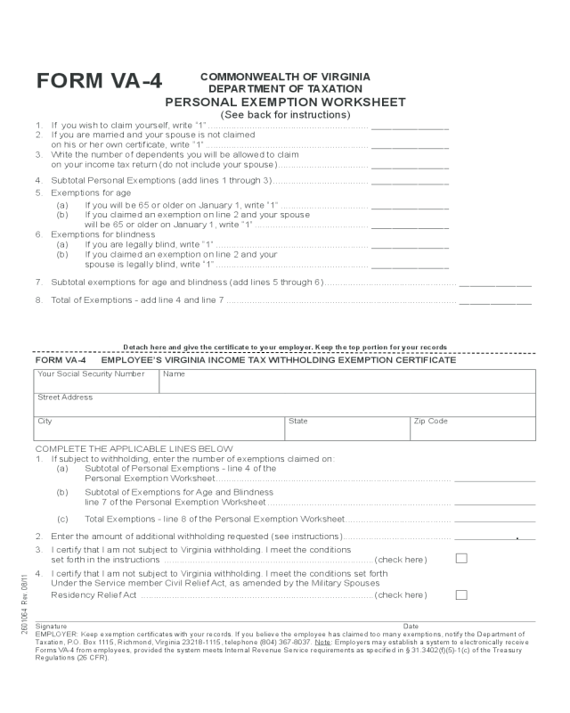 Virginia Employee Withholding Form 2022 2022