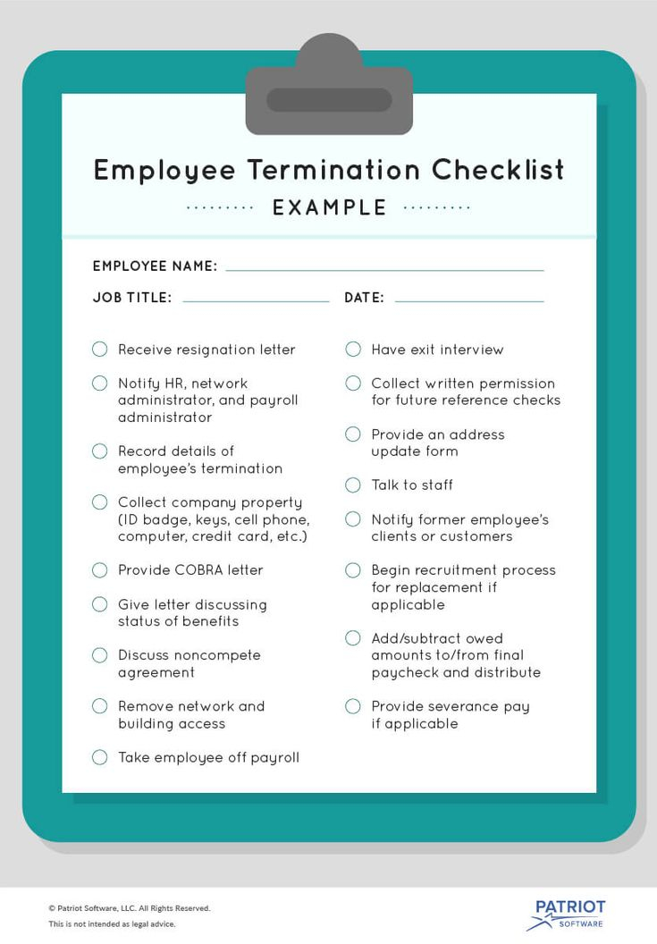 Employee Termination Checklist Employee Relations Checklist Template