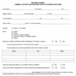 Employment Background Check Consent Form Inquire Before Your Hire