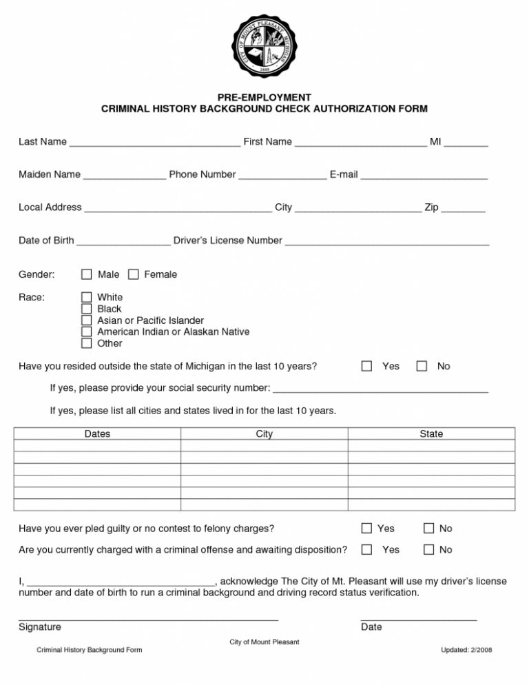 Employment Background Check Consent Form Inquire Before Your Hire 