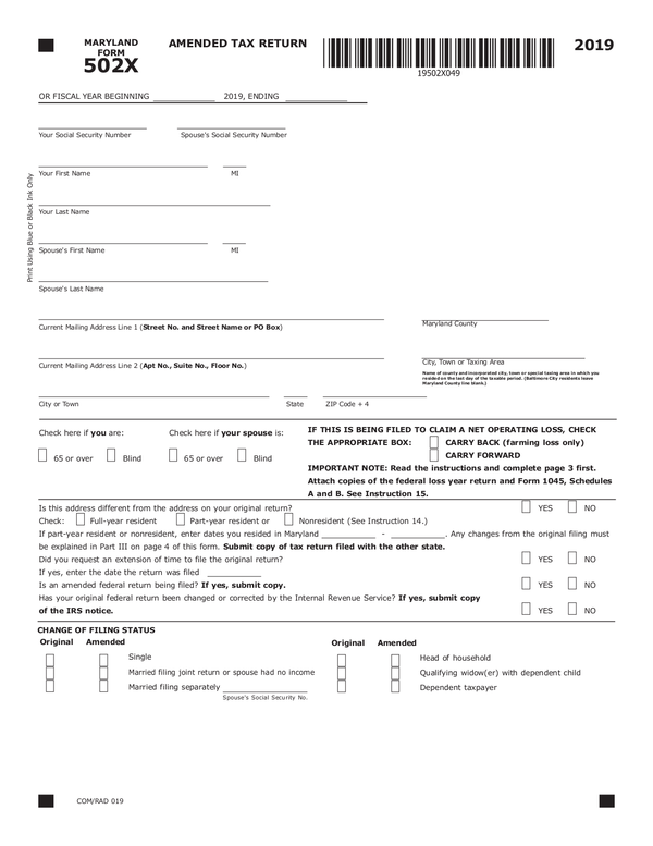 Fill Free Fillable Forms Comptroller Of Maryland