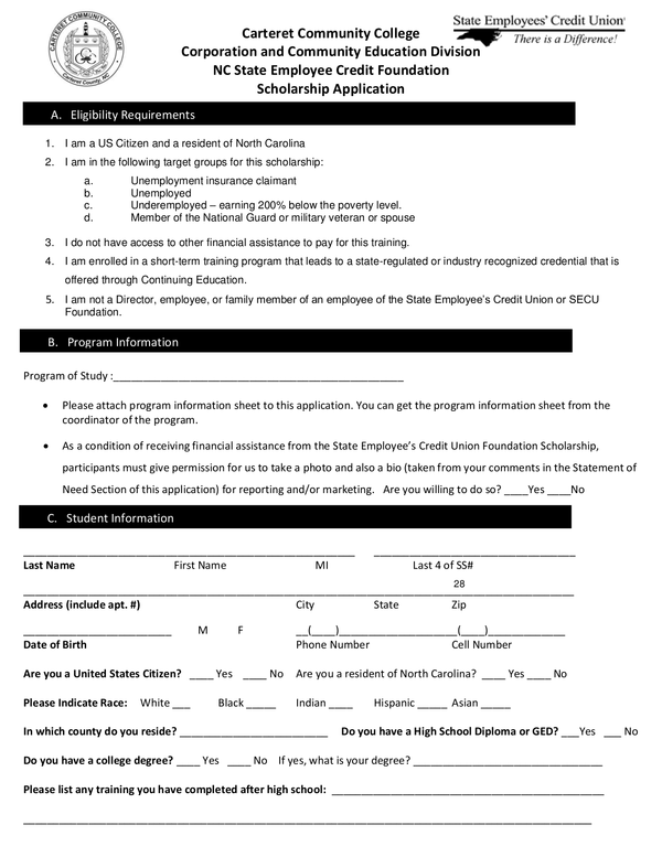 Fill Free Fillable NC State Employees Credit Union PDF Forms