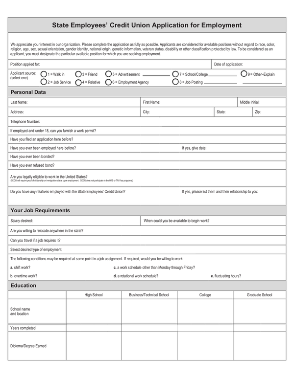 Fill Free Fillable NC State Employees Credit Union PDF Forms