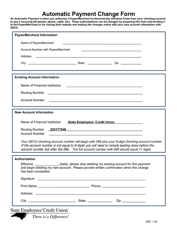 Fill Free Fillable NC State Employees Credit Union PDF Forms